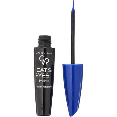 خط چشم آبی گلدن رز GOLDEN ROSE CAT EYES EYELINER BLUE