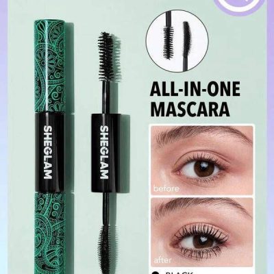 ریمل دو سر ضد اب شیگلم بلند کننده و پر کننده | Sheglam ALL-IN-ONE VOLUME LENGTH MASCARA